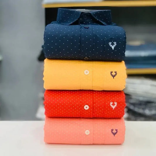 Allen Solly Dotted Shirts Combo (Pack of 4)