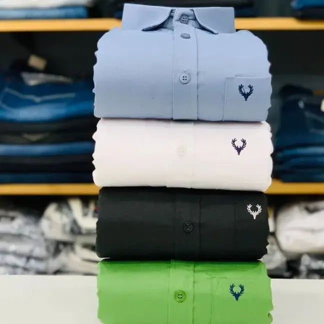 Allen Solly Plain Shirts Combo (Pack of 4)